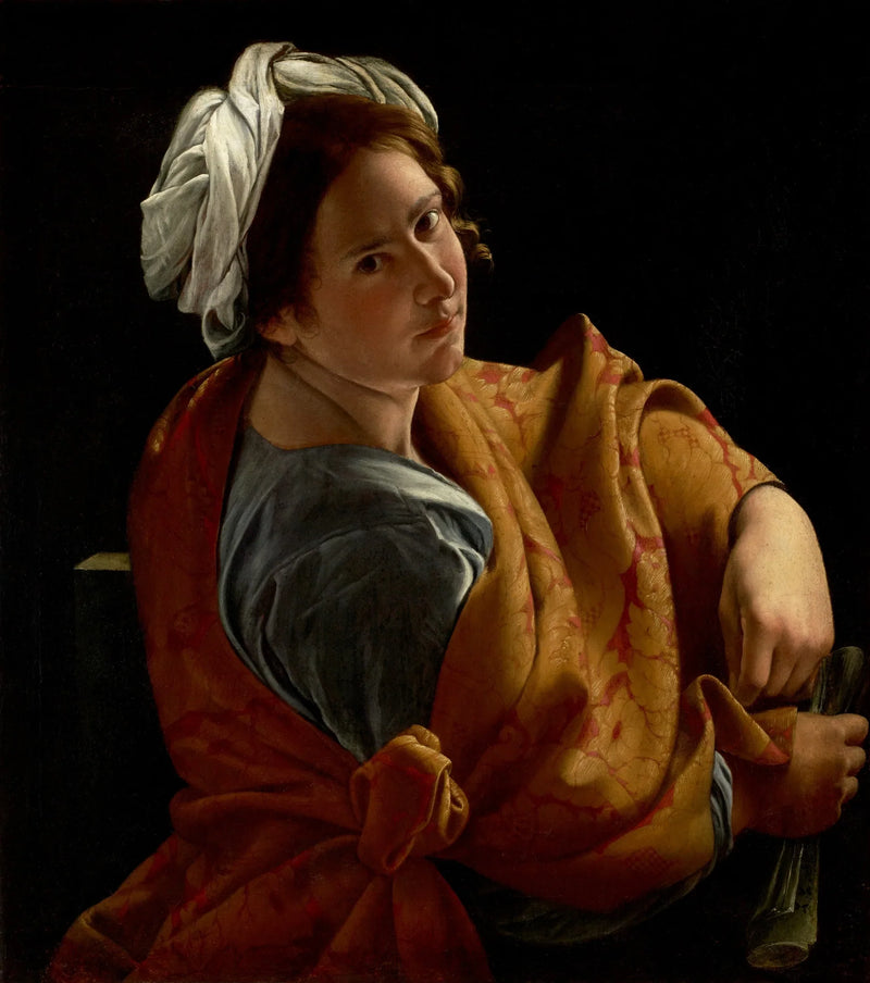 Retrato de uma jovem mulher em sibila - Orazio Gentileschi
