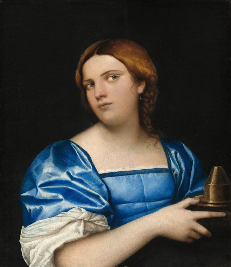 Retrato de uma jovem mulher em Virgem Sábia - Sebastiano del Piombo