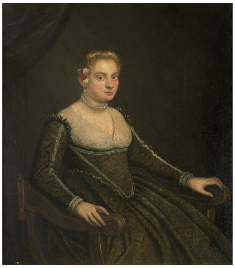 Retrato de uma jovem mulher - Jacopo Tintoretto