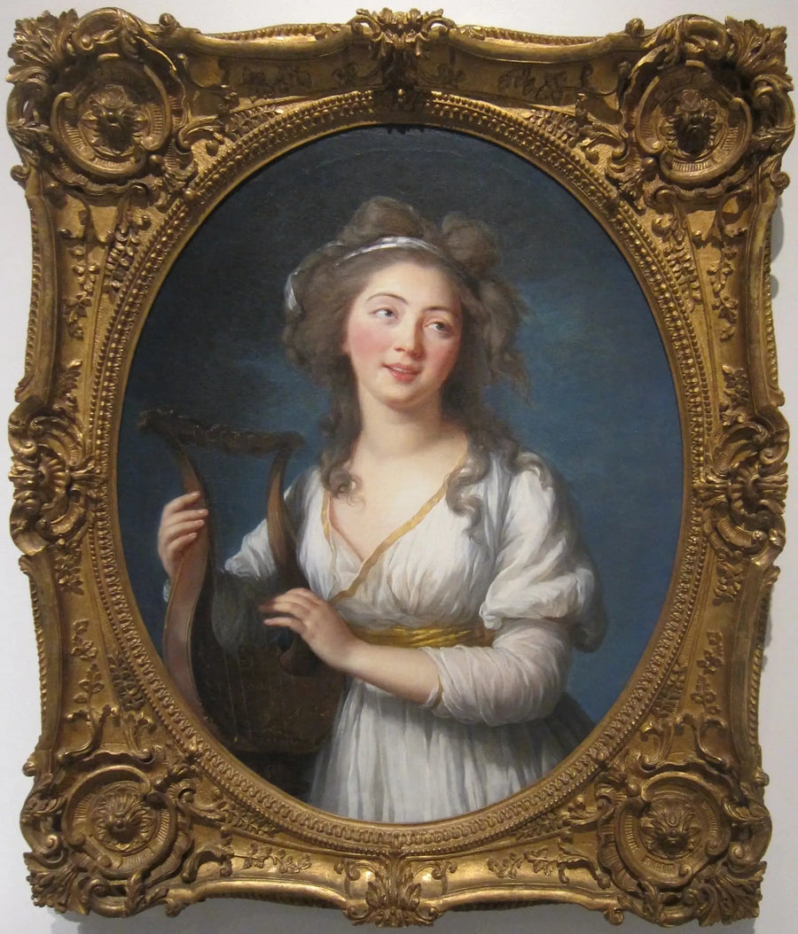 Retrato de uma jovem mulher tocando lira - Élisabeth Vigée Le Brun