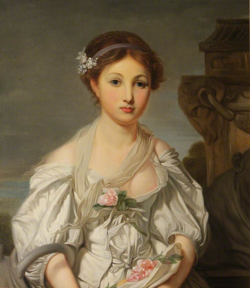 Retrato de uma jovem (A jarra quebrada) - Jean-Baptiste Greuze