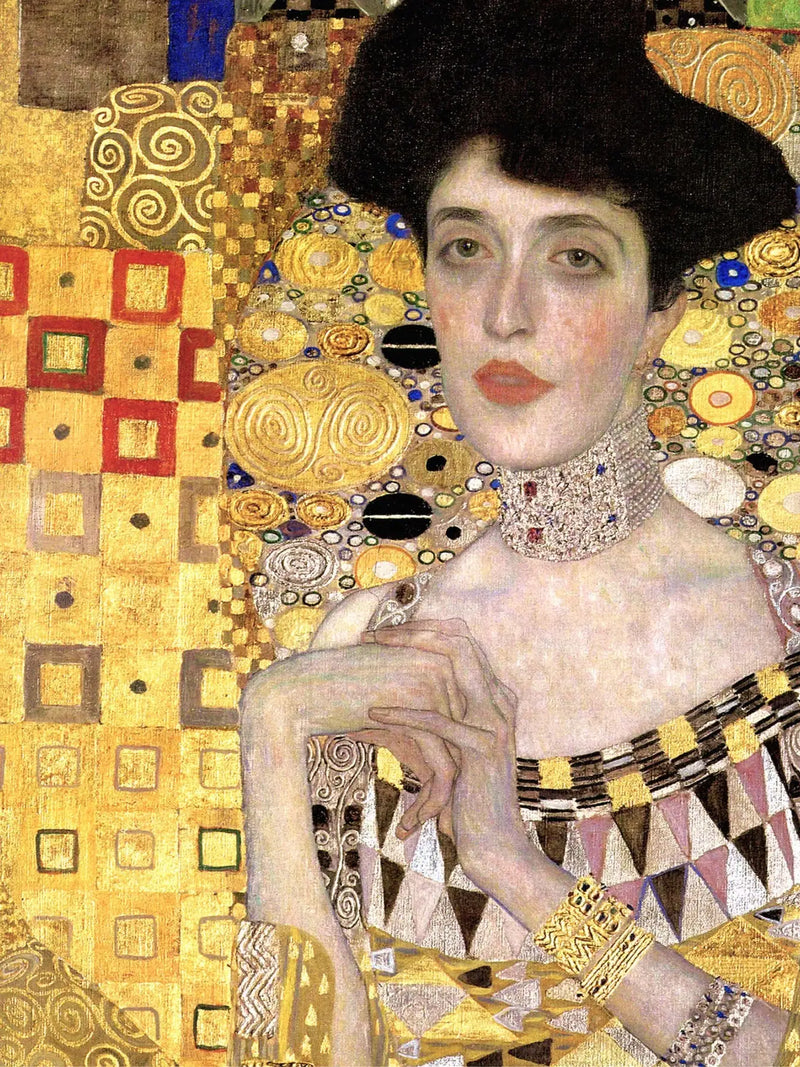 👑 Retrato de Adèle Bloch-Bauer I (Detalhe) – Gustav Klimt (1907)
