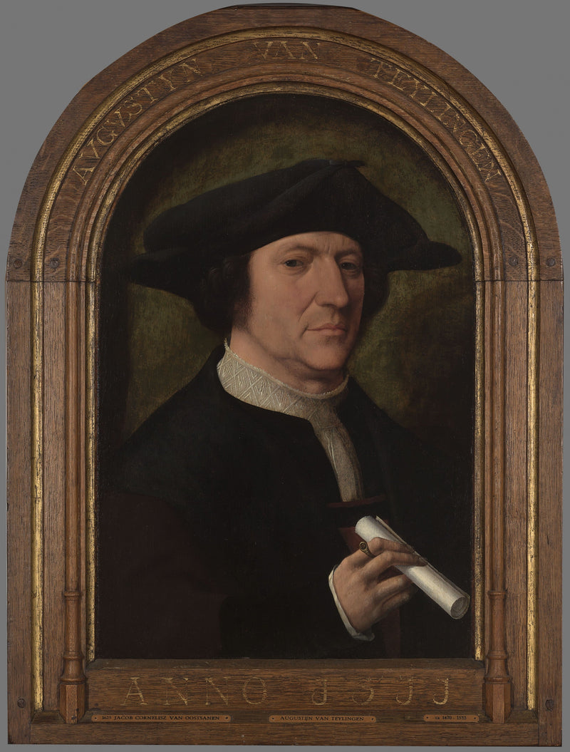 Retrato de Augustijn van Teylingen - Jacob Cornelisz van Oostsanen