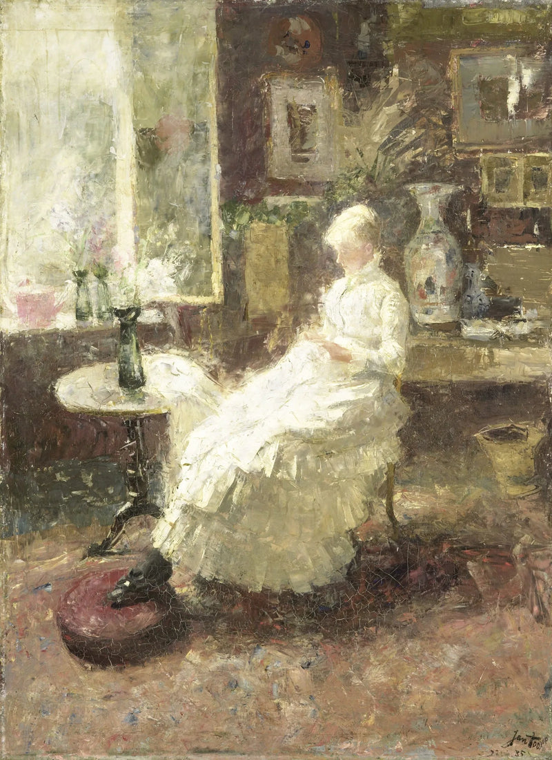 Retrato de Annie Toorop-Hall em Lissadell, no Surrey - Jan Toorop