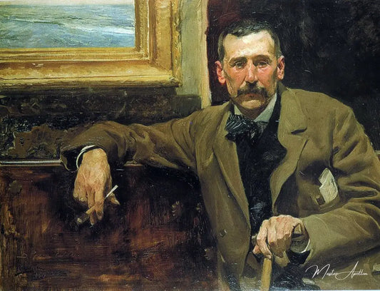 Portrait de Benito Pérez Galdos - Sorolla - Reproductions de tableaux et peintures haut de gamme