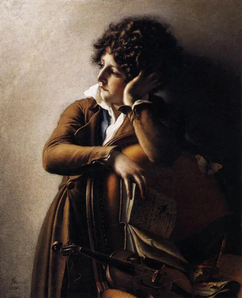 Retrato de Benoît Agnès Trioson (1790 – 1804), apelidado de « Ruhehaus » - Anne-Louis Girodet