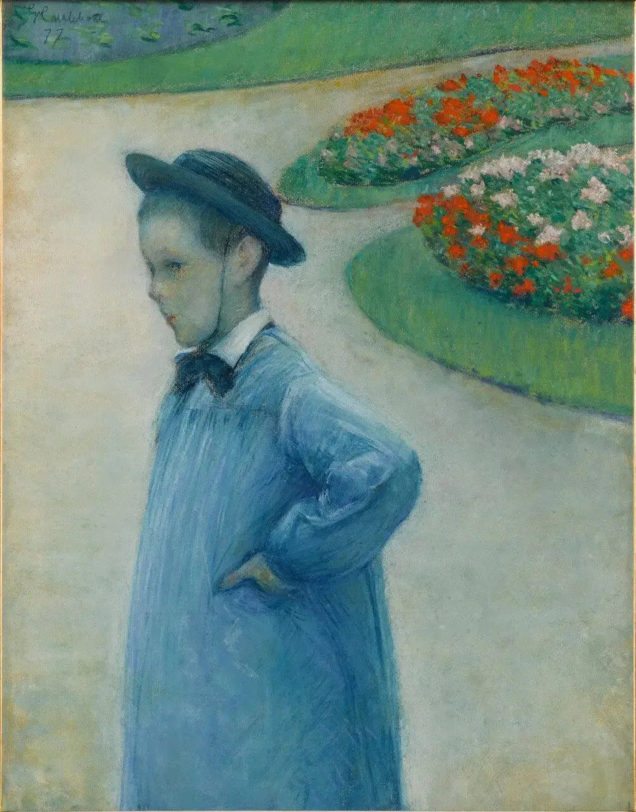 Retrato de Camille Daurelle no jardim de Yerre - Gustave Caillebotte