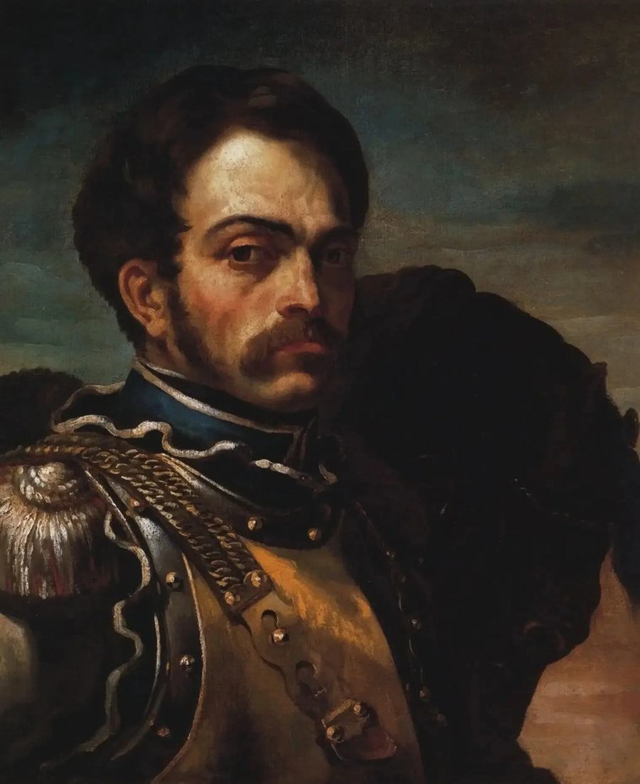 Retrato de carabinheiro - Théodore Géricault