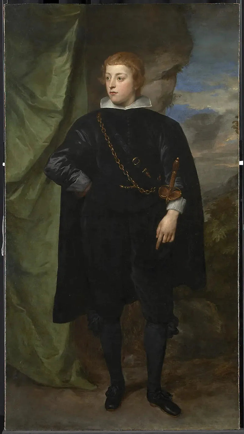 Retrato de Carlo Emanuele d'Este, marquês de Borgomanero (1622-1695) - Antoine van Dyck