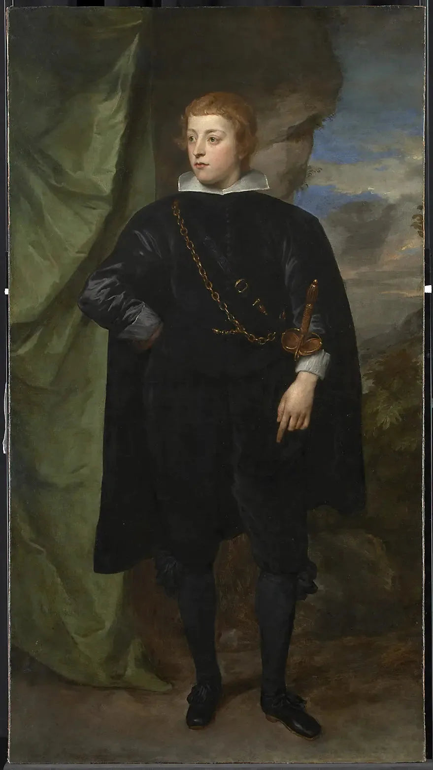 Retrato de Carlo Emanuele d'Este, marquês de Borgomanero (1622-1695) - Antoine van Dyck