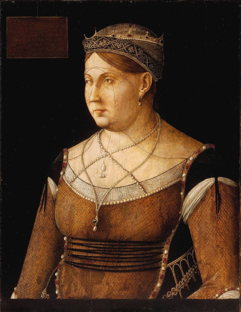 Retrato de Catarina Cornaro, rainha de Chipre - Gentile Bellini