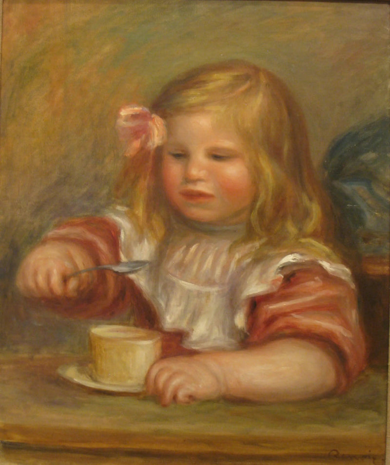 Retrato de Coco comendo sua sopa - Pierre-Auguste Renoir
