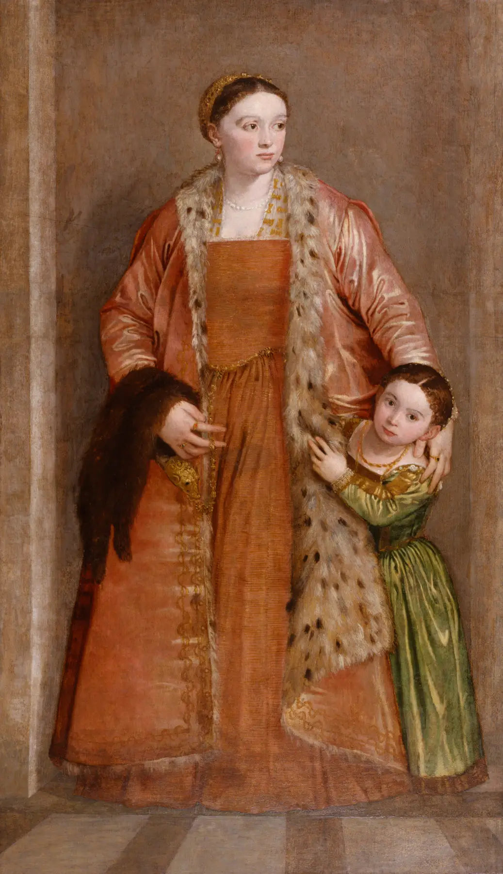 Portrait de comtesse Livia da Porto Thiene et sa fille Deidamia - Paul Véronèse - Alpha Reproduction