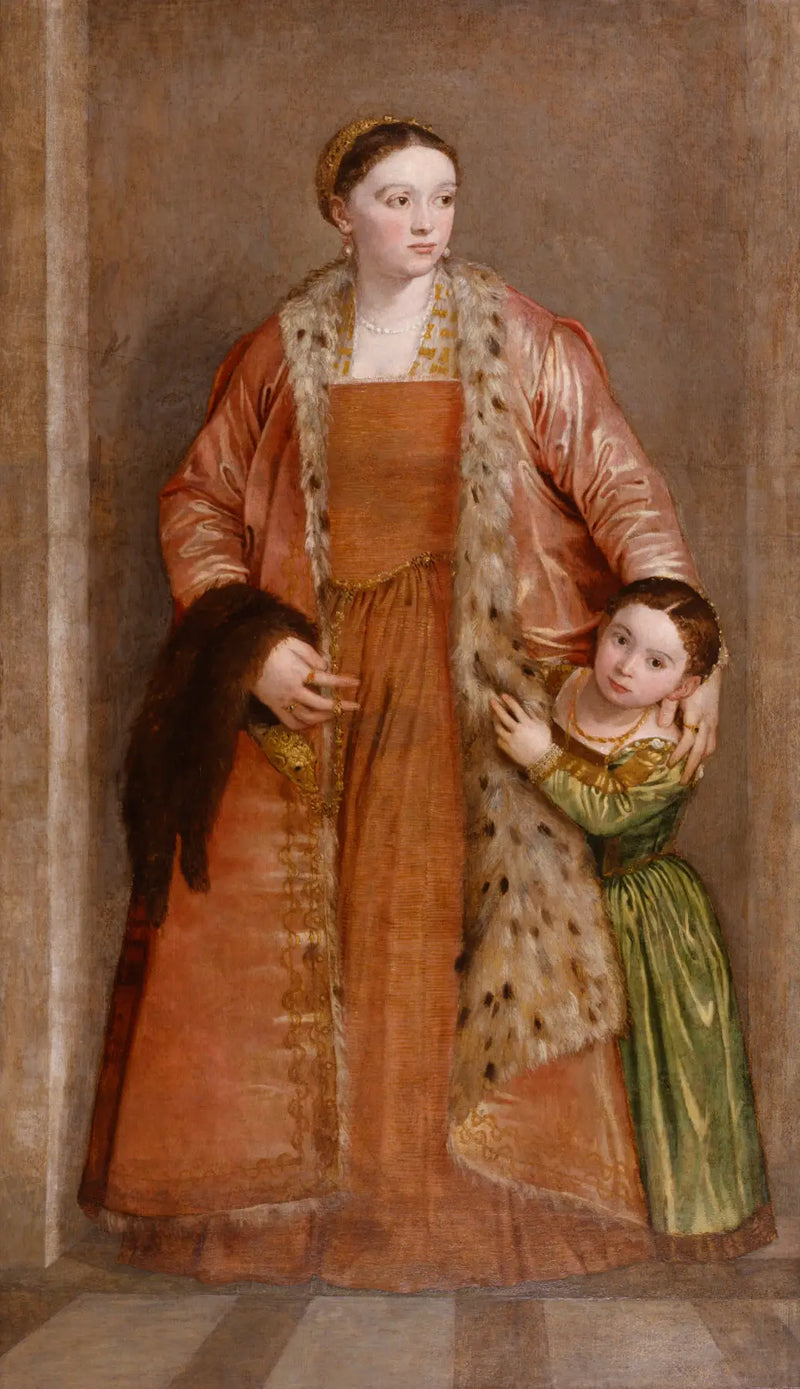 Retrato da condessa Livia da Porto Thiene e sua filha Deidamia - Paul Véronèse
