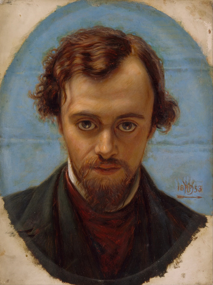 Retrato de Dante Gabriel Rossetti aos 22 anos - William Holman Hunt