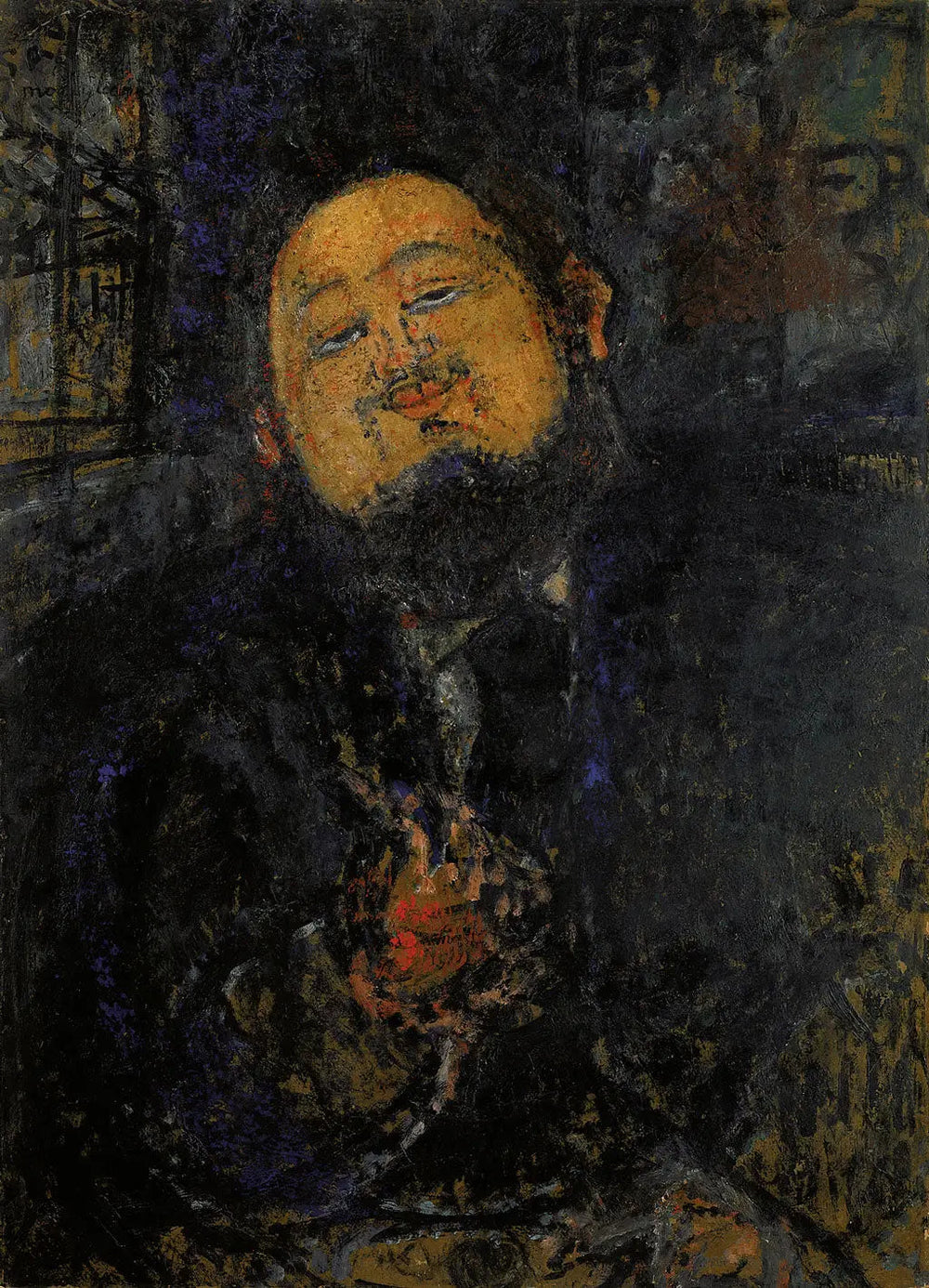 Reproduction du tableau « Portrait de Diego Rivera - Amedeo Modigliani » par Alpha Reproduction en peinture à l’huile