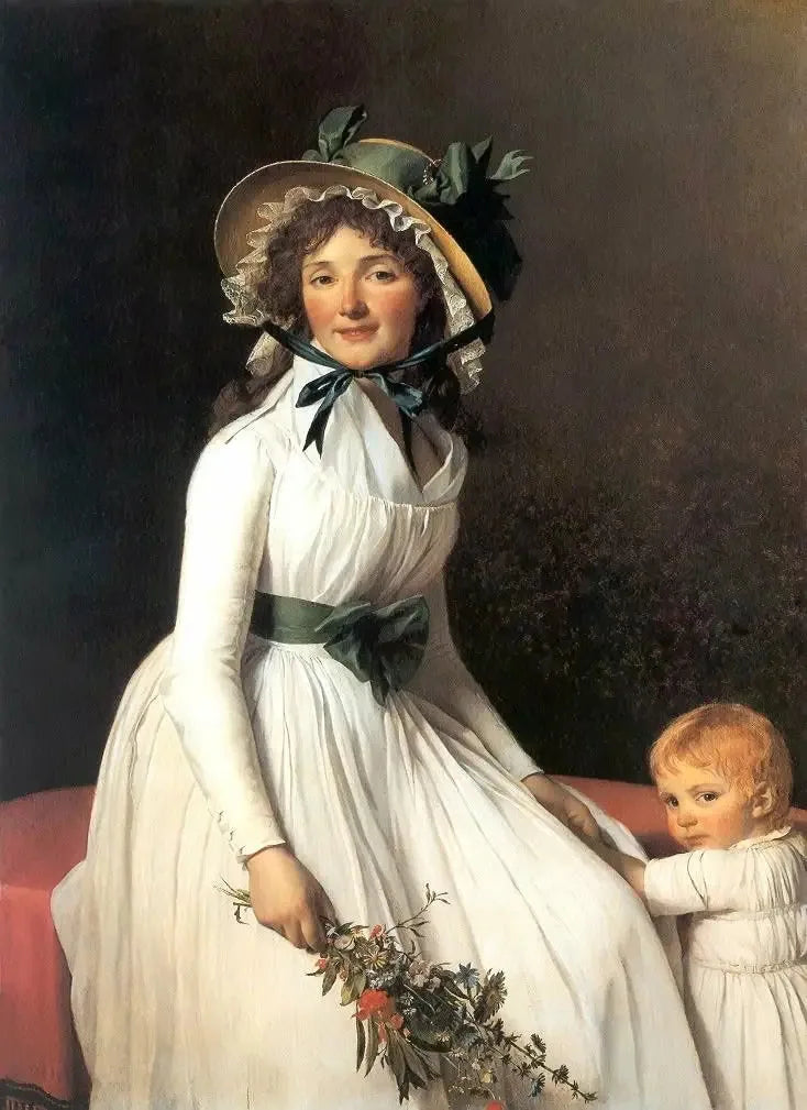 Retrato de Émilie Sériziat e filhos - Jacques-Louis David