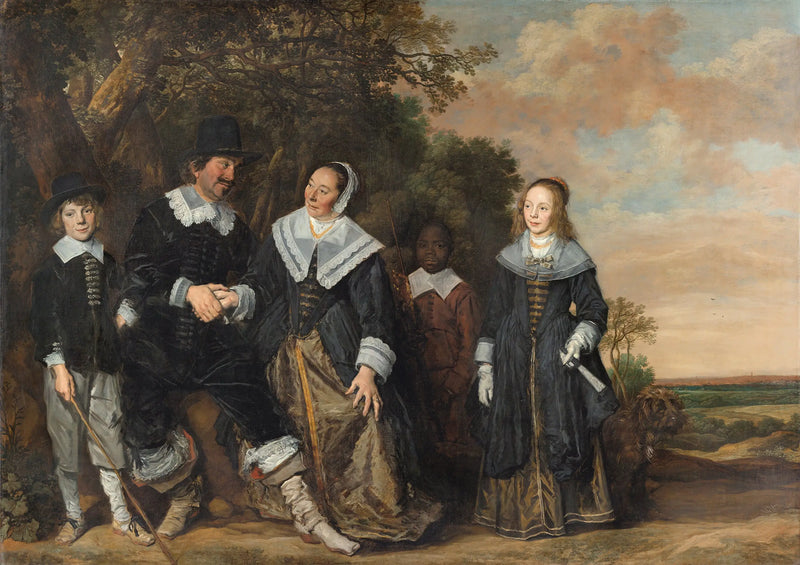 Retrato de família em uma paisagem - Frans Hals