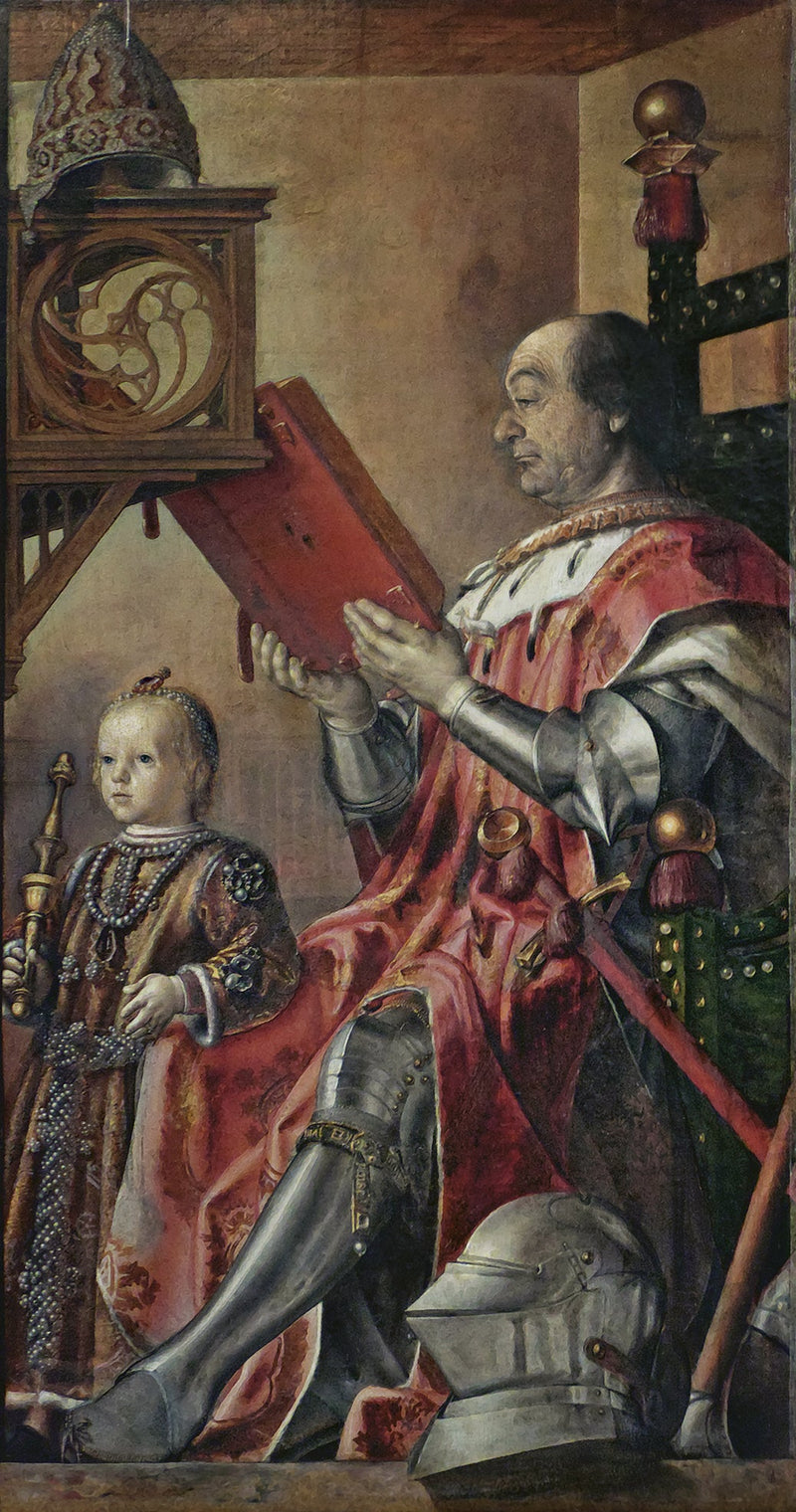 Retrato de Federico da Montefeltro e filho Guidobaldo - Pedro Berruguete