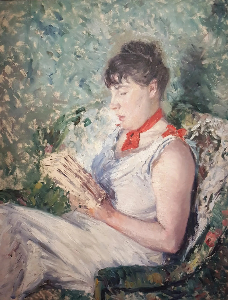 Retrato de mulher sentada, lendo - Gustave Caillebotte