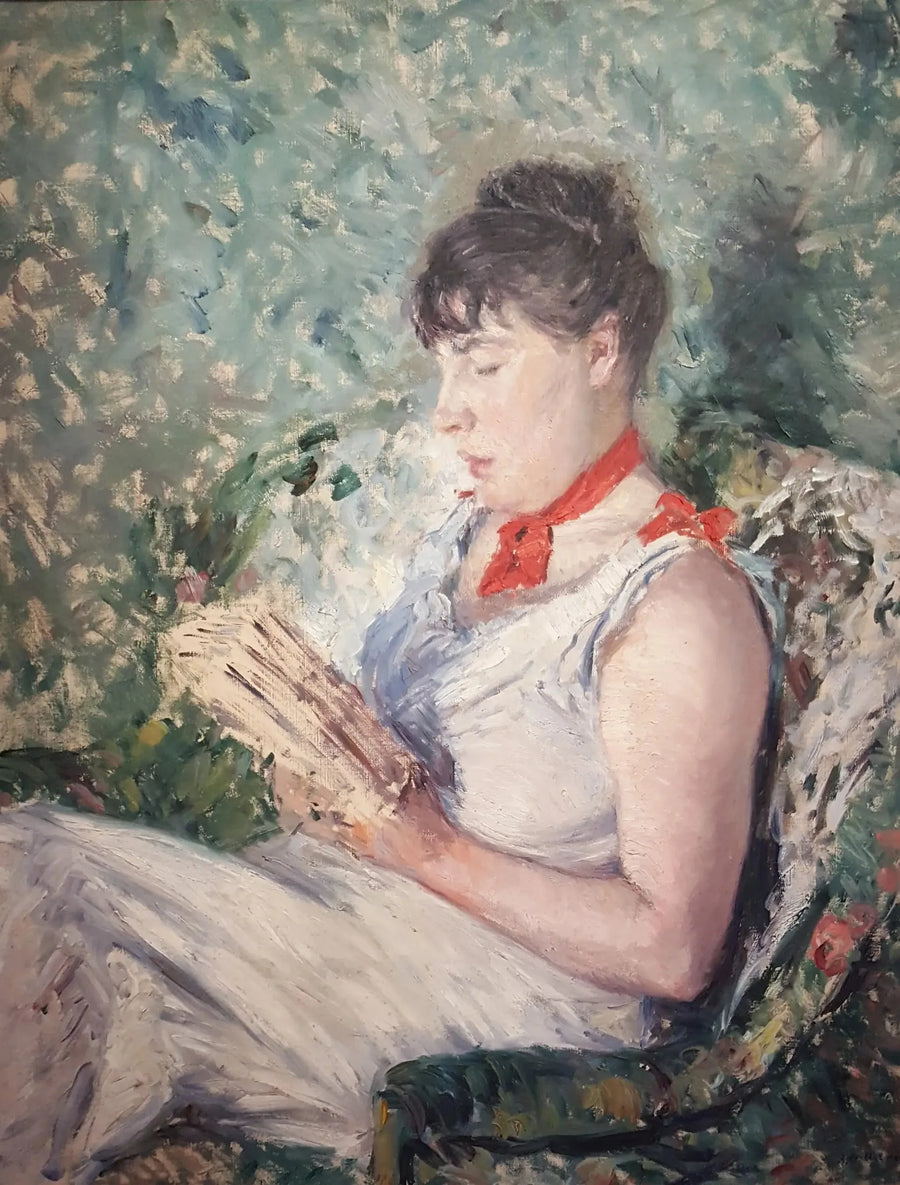 Retrato de mulher sentada, lendo - Gustave Caillebotte