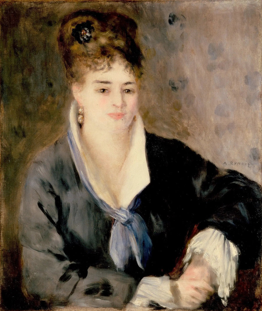 Retrato de mulher em preto - Pierre-Auguste Renoir