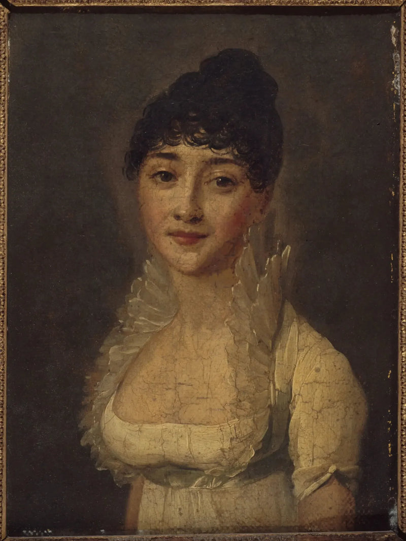 Retrato de mulher de vestido branco - Louis-Léopold Boilly