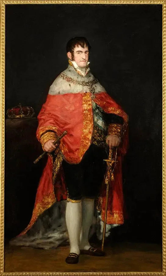 Retrato de Fernando VII em seu manto real - Francisco de Goya