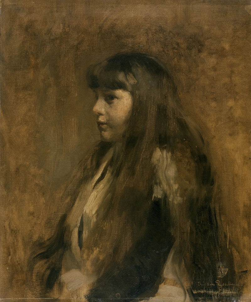 Retrato de menina - Théo van Rysselberghe