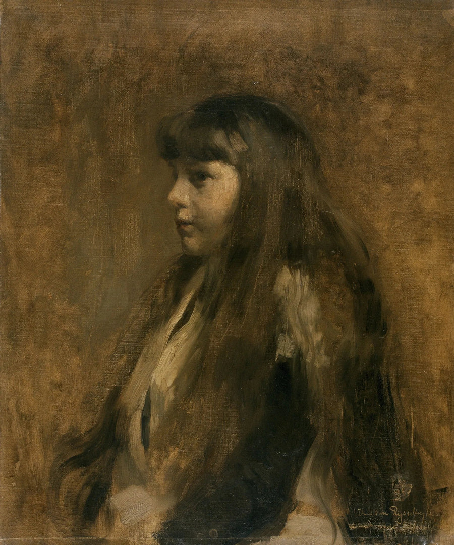 Retrato de menina - Théo van Rysselberghe