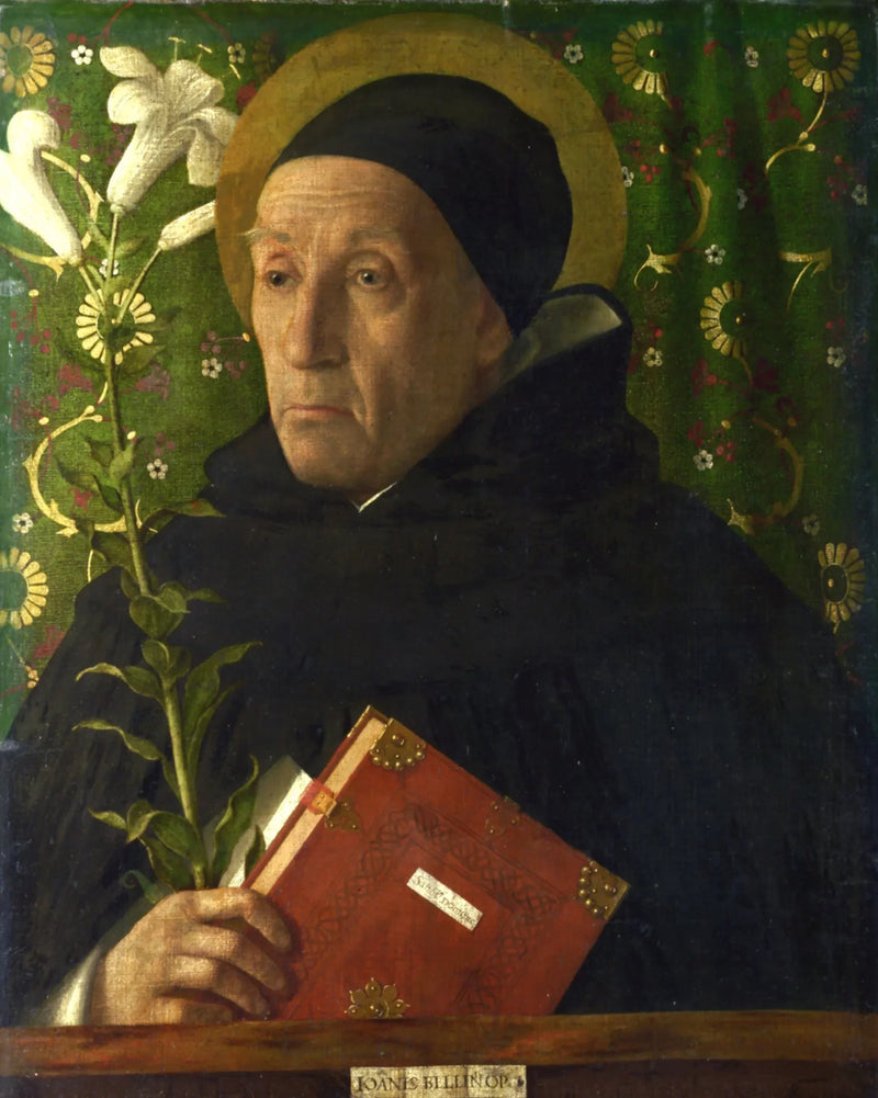 Retrato de Fra Teodoro d'Urbino como São Domingos - Giovanni Bellini