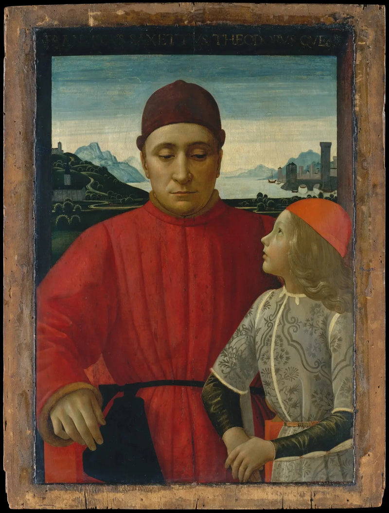 Retrato de Francesco Sassetti com seu filho Teodoro - Domenico Ghirlandaio