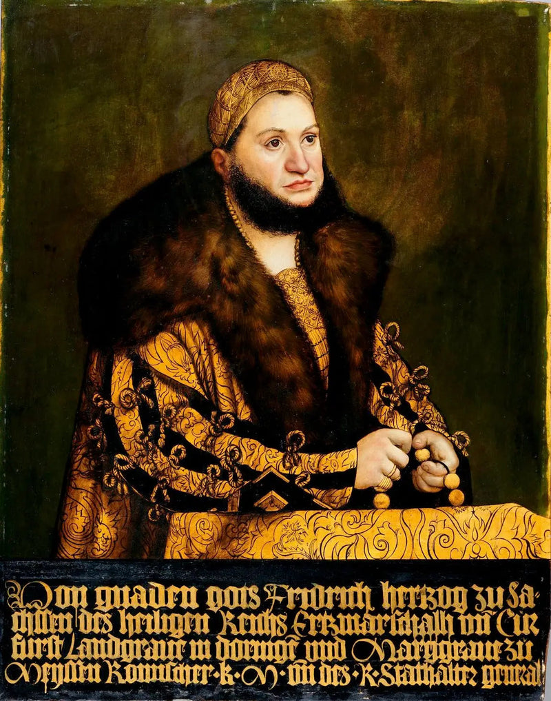 Retrato de Frederico III, o Sábio, eleitor da Saxônia - Lucas Cranach, o Velho