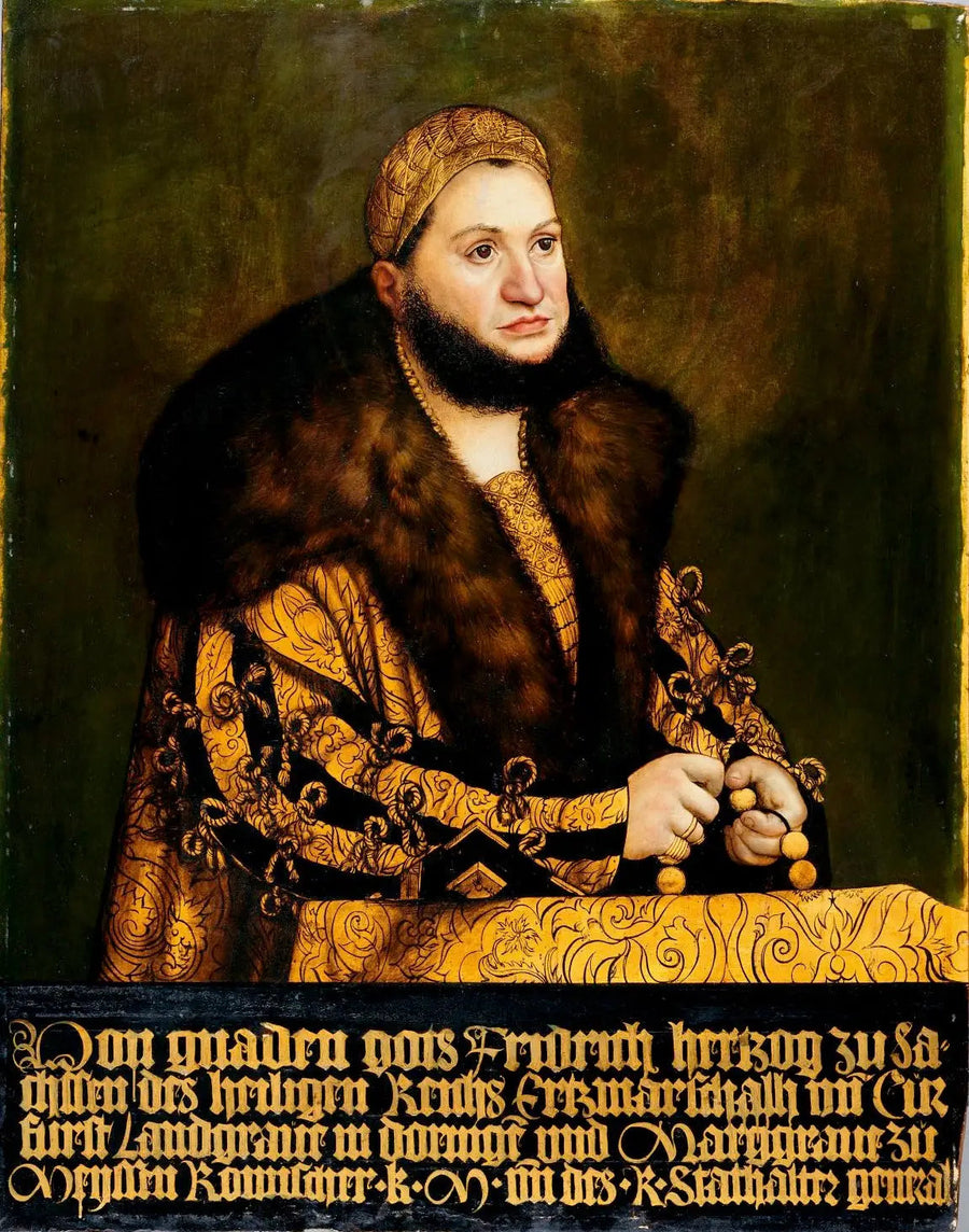 Retrato de Frederico III, o Sábio, eleitor da Saxônia - Lucas Cranach, o Velho