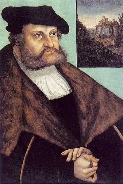Retrato de Frederico III, o Sábio, eleitor da Saxônia - Lucas Cranach, o Velho