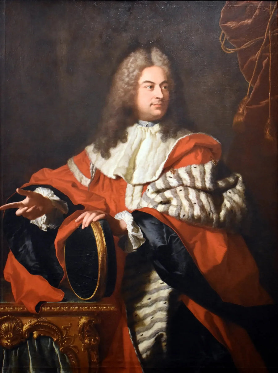 Retrato de Gaspard de Gueidan (1688-1767) como presidente com martelinho. - Hyacinthe Rigaud