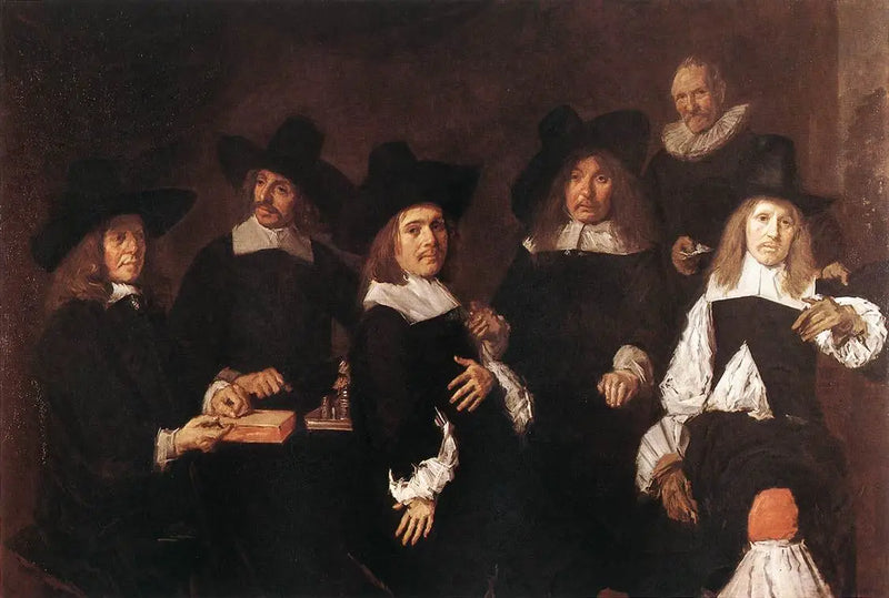Retrato de grupo dos regentes do hospice dos idosos - Frans Hals