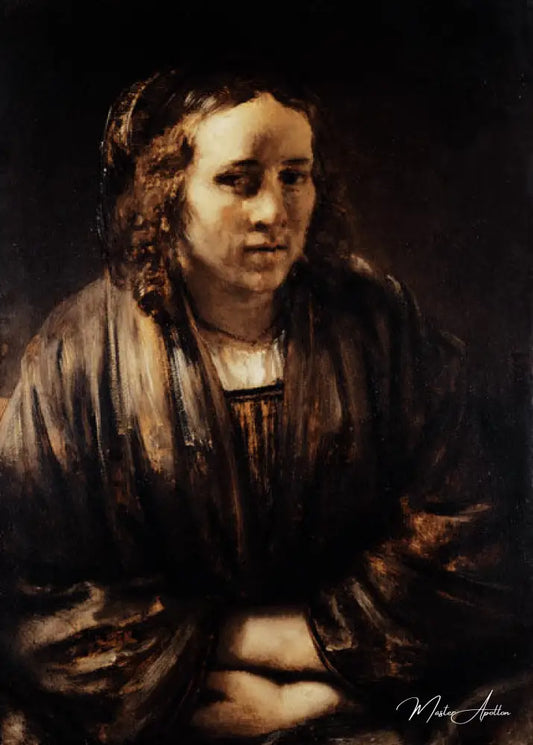 Portrait de Hendrickje Stoffels - Rembrandt van Rijn - Reproductions de tableaux et peintures haut de gamme