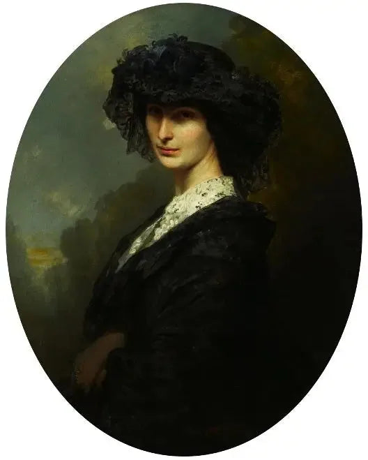 Retrato de Jadwiga Branicka née Potocka. - Franz Xaver Winterhalter