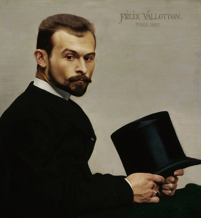 Retrato de Jasinski segurando seu chapéu - Félix Vallotton