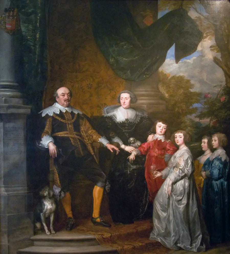 Retrato de Jean, conde de Nassau-Siegen, com sua família - Antoine van Dyck