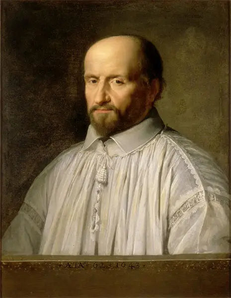 Retrato de Jean Duvergier de Hauranne, abade de Saint-Cyran - Philippe de Champaigne