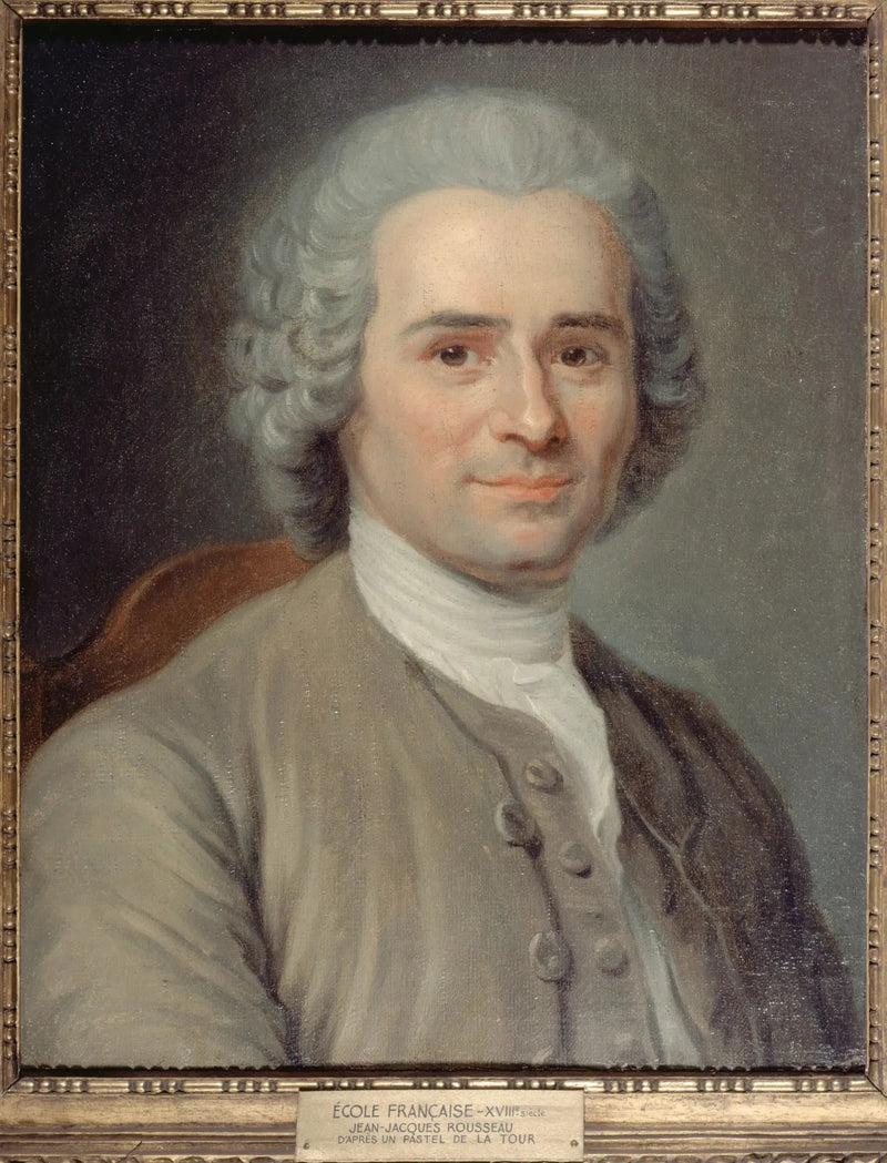 Retrato de Jean-Jacques Rousseau (1712-1778), escritor e filósofo - Maurice-Quentin de La Tour