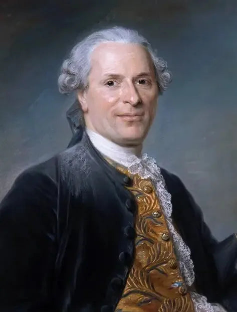 Retrato de Jean Monnet, diplomata francês - Maurice-Quentin de La Tour