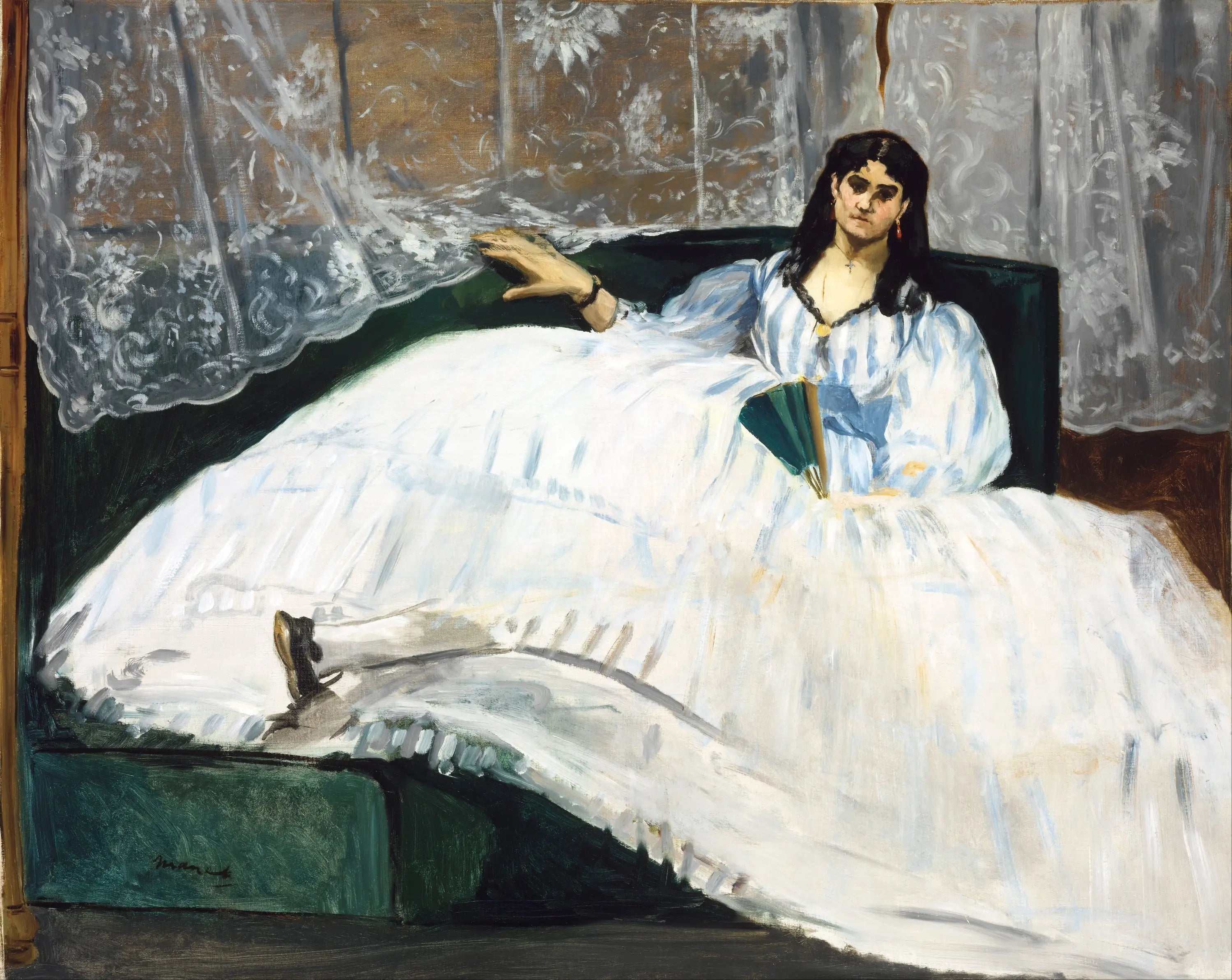 Reproduction du tableau « Portrait de Jeanne Duval - Édouard Manet » par Alpha Reproduction en peinture à l’huile