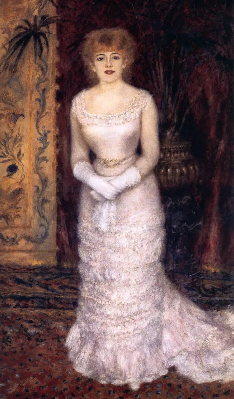 Retrato de Jeanne Samary em pé - Pierre-Auguste Renoir