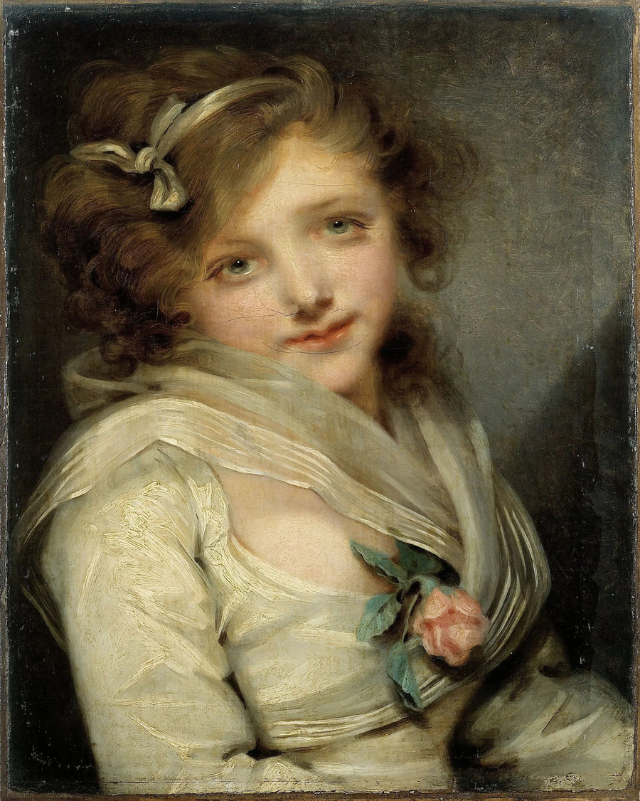 Retrato de jovem garota - Jean-Baptiste Greuze