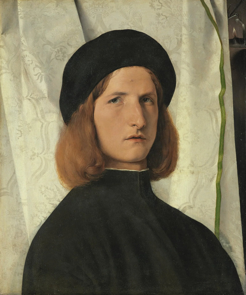 Retrato de jovem com lâmpada - Lorenzo Lotto