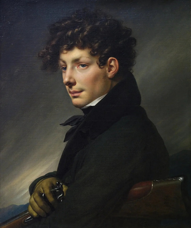 Retrato de um jovem caçador - Anne-Louis Girodet