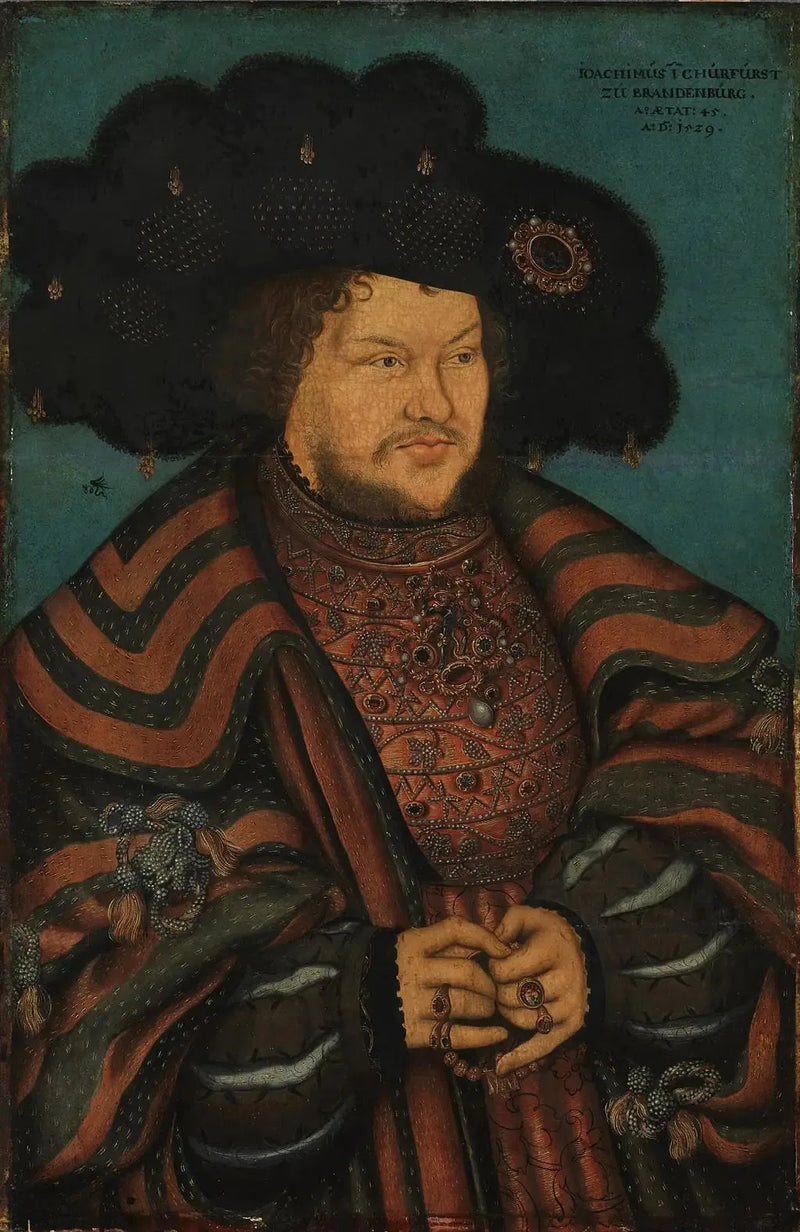 Retrato de Joachim I. Nestor, eleitor da Brandemburgo - Lucas Cranach, o Velho